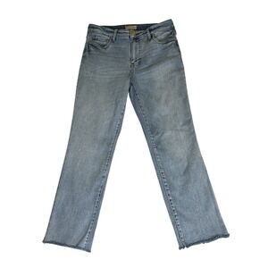 Kut from the Kloth Reese Fab Ab High Rise Ankle Straight Leg Jean Sz 10 Raw Hem